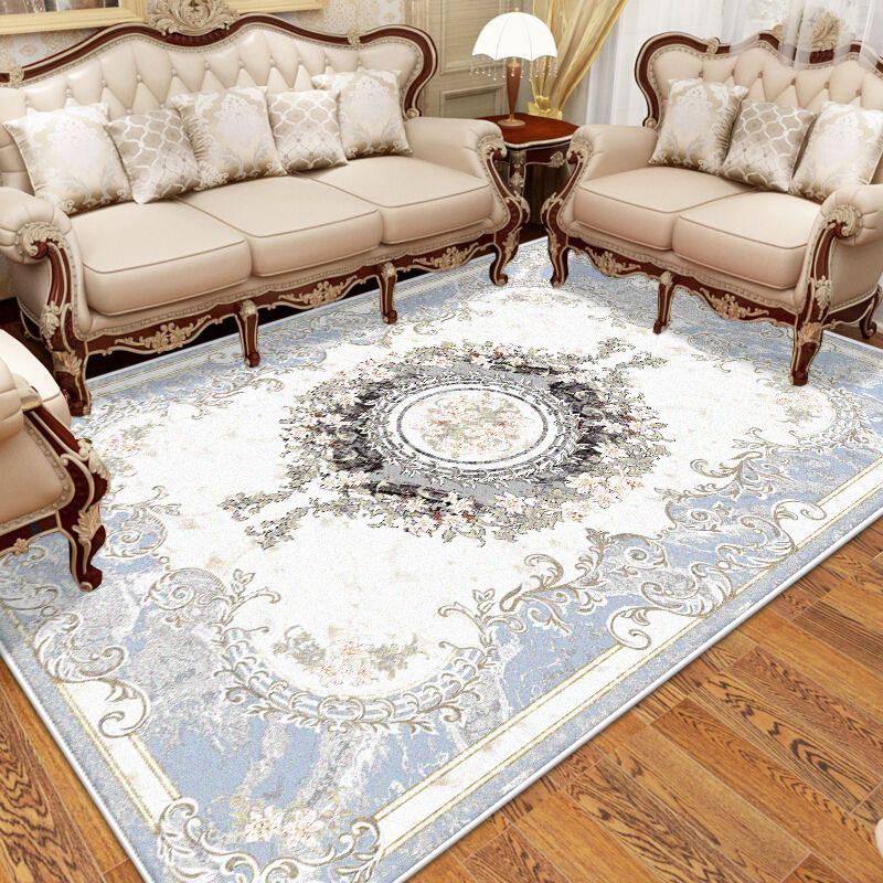 Golden Carpet for Living Room European Luxury Home Decor Rugs Bedroom Bedside Rug Non-slip Washable Lounge Sofa Coffee Table Mat