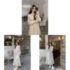 Spring Women Lace Dress With Long Sleeves And Ruffle Hem For Casual And Travel