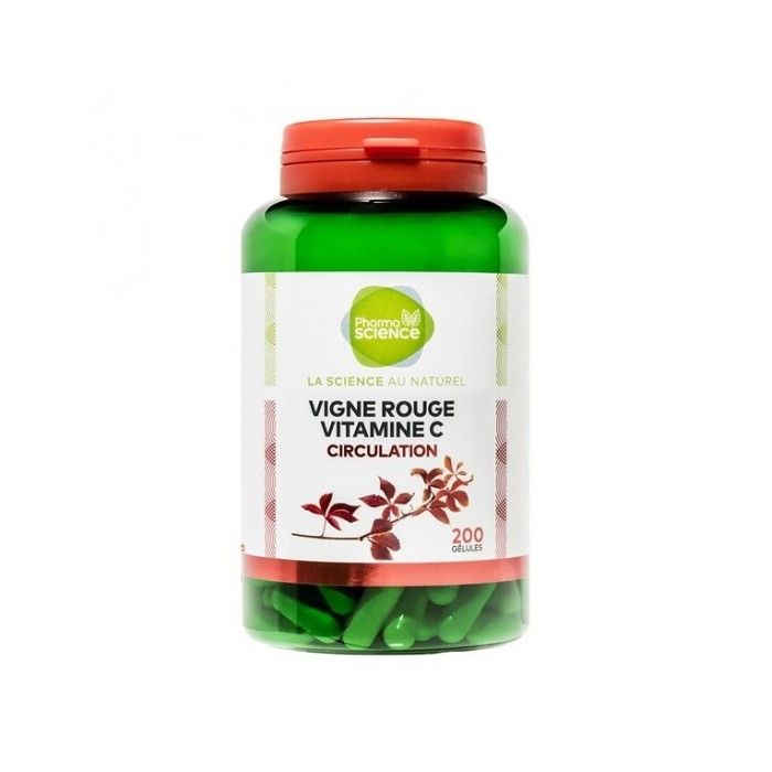 Pharmascience vigne rouge vitamine C circulation 200 gélules