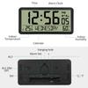 LCD Digital Alarm Clock Battery Operated Desk Electronic Small Clock with Indoor Temperature