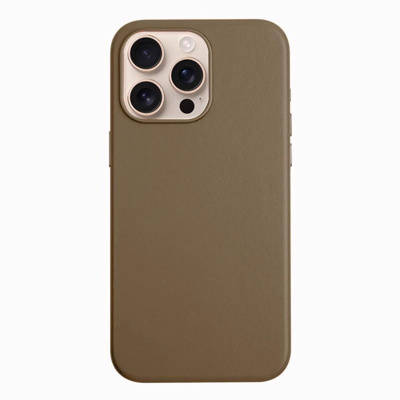 Magnetic Phone Case IPhone 17 16 15 With MagSafe Compatible Leather Back Cover Shockproof Slim Design