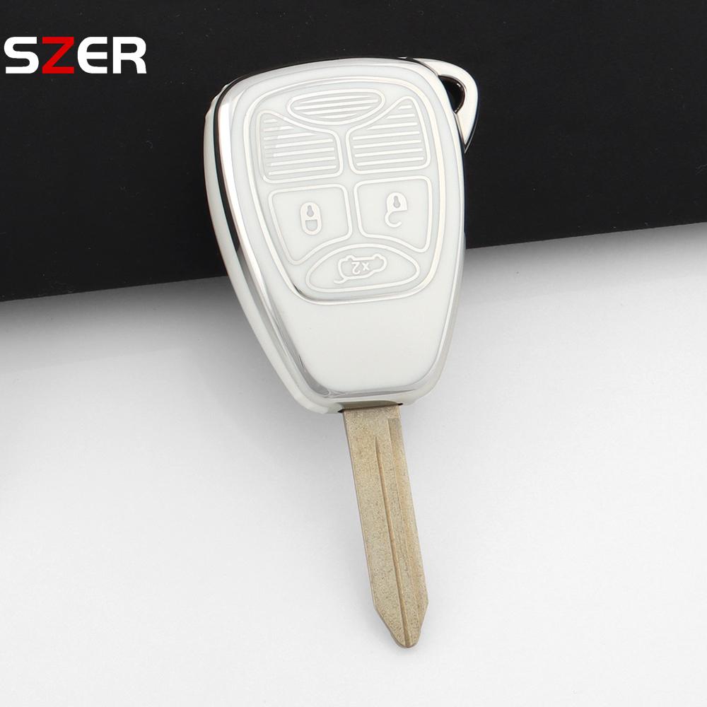 Soft Tpu Shell Fob Holder For Jeep Wrangler Compass Patriot Liberty Chrysler 300 Pt Dodge Jcuv Caliber Nitro Car Key Case Cover