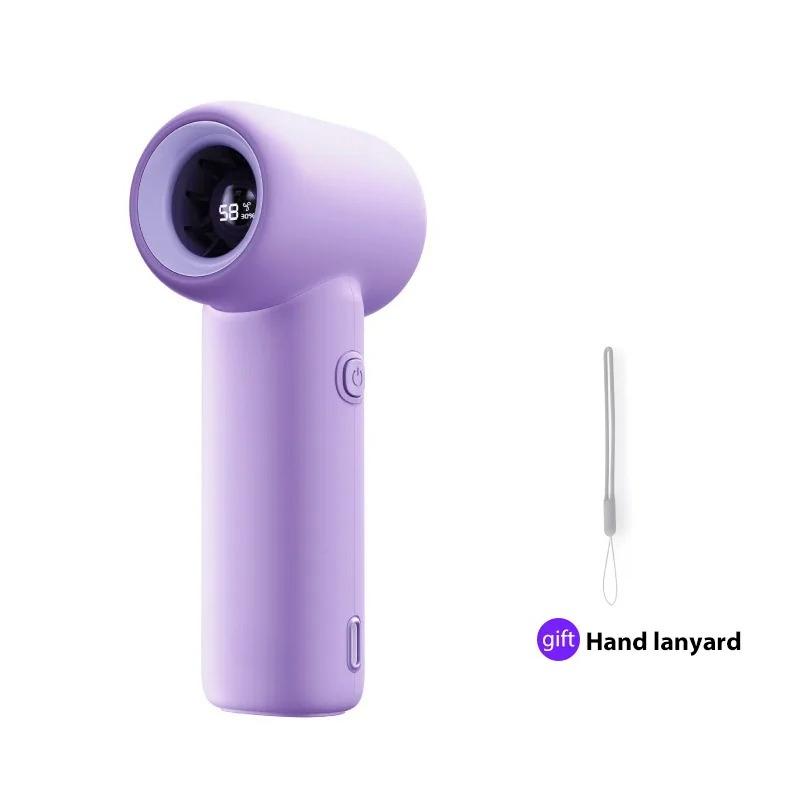 Turbo Fan Portable Handheld 5 Gear Wind Battery Operated Up To 10 Working Hours Cooling Fan for Outdoor Travel Beach