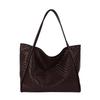 Stylish Autumn 2026 Women's Woven Tote Bag - Large Capacity, Single Shoulder Design