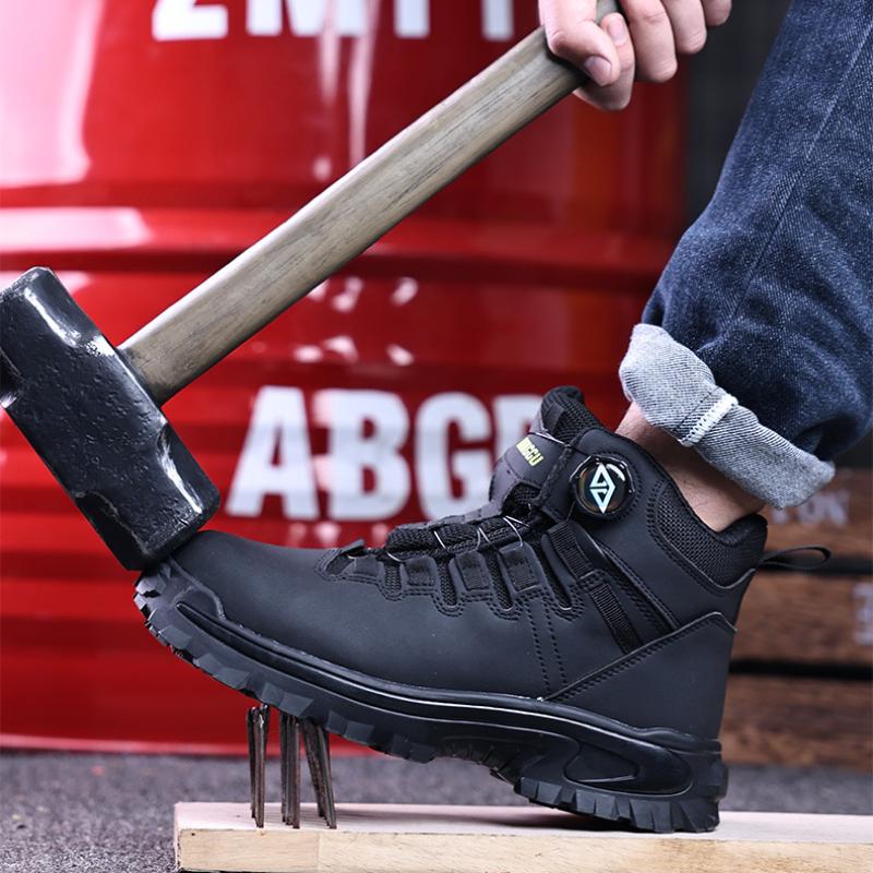 Safety Anti-collision Anti-puncture Not Tired Feet Lightweight Wear-resistant Grip Non-slip Men's Construction Site Work Labor Protection Shoes