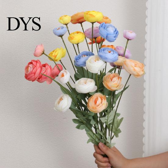 Indoor Decorative Silk Flowers Artificial Camellia Flowers, Flexible Stems Fake for Home High Density Fabric Flower Petals Living Room Decor