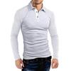 Polo de Manga Comprida com Lapela Masculino Roupa de Negócios para Homem Roupa de Golfe Masculina Camiseta Masculina