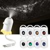 Adjustable Focus USB Planet Projector Light Interchangeable Slides 161 Degree Rotating Starry Sky Projector Romantic