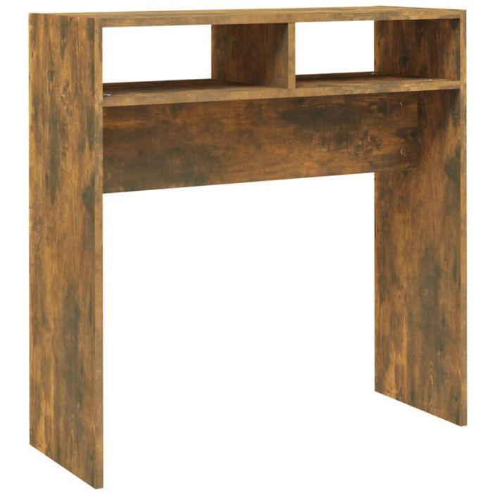 VidaXL Table console Chêne fumé 78x30x80 cm Bois d'ingénierie 815936