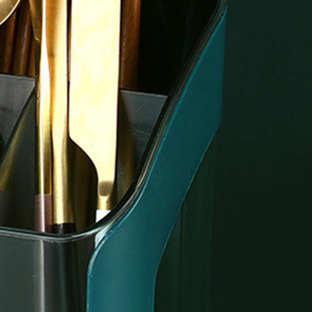 Kitchen Utensil Holder Draining Organizer Multifunction 3 Compartment Large Capacity Chopstick Drain