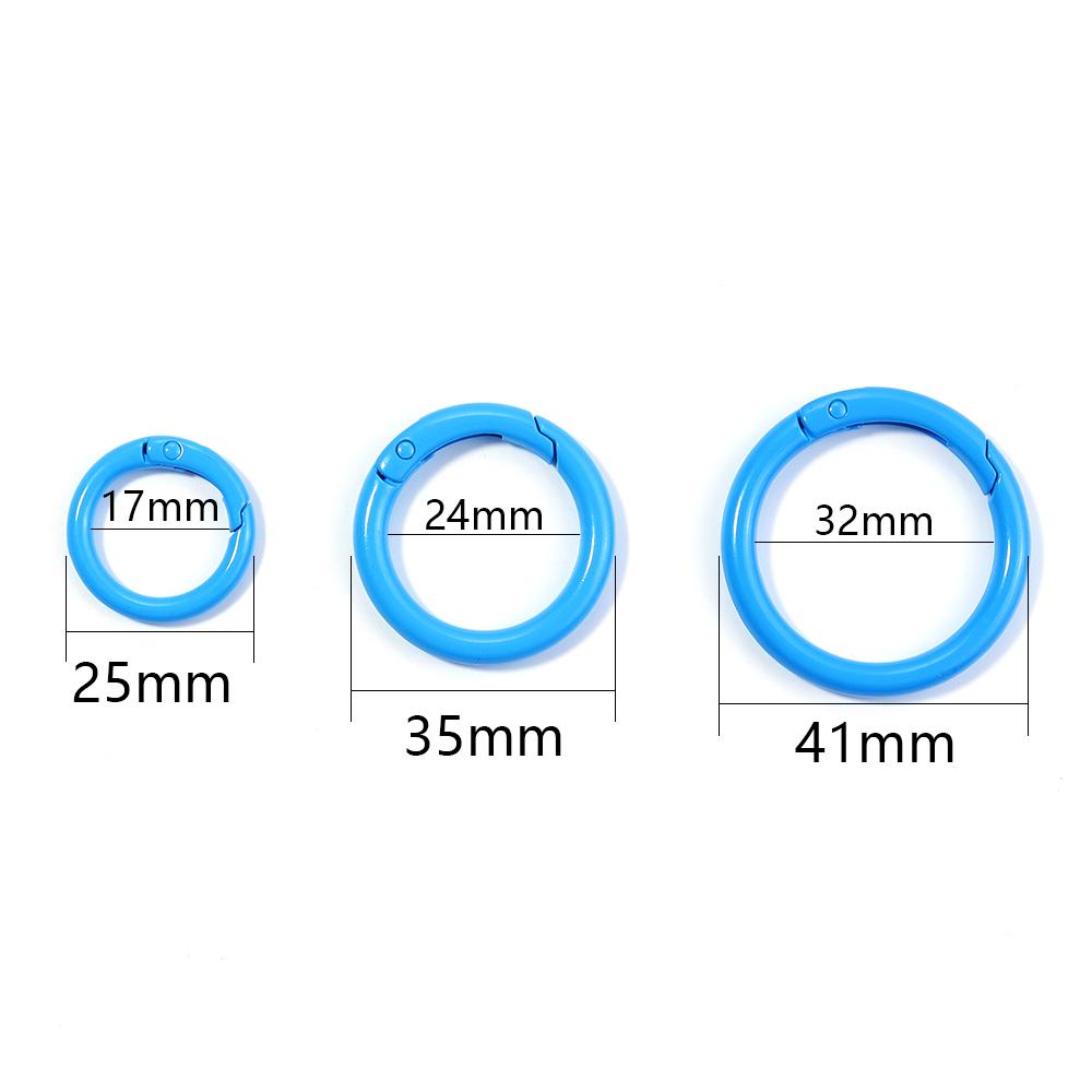 5-10Pcs Alloy O Ring Spring Clasps Openable Round Carabiner Keychain Clips Hook Dog Chain Buckle DIY Keyrings Jewelry Connectors