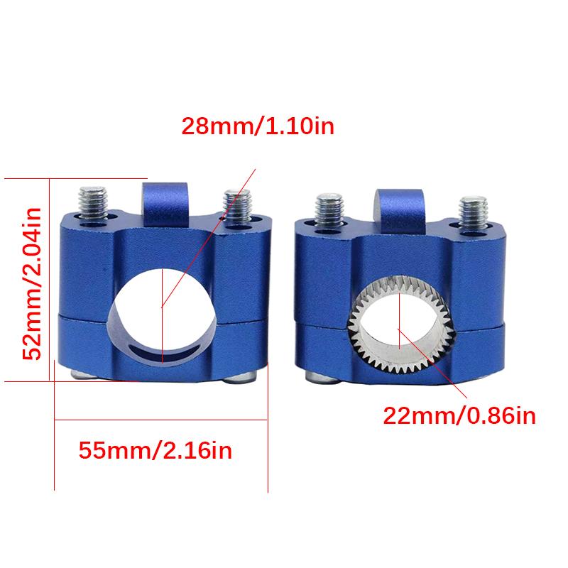 Motorcycle Handlebar Heightening Clamp Adapter CNC 22mm 28mm Riser For 7/8" 1-1/8 Pit Dirt Motorbike Bar Clamps Universal