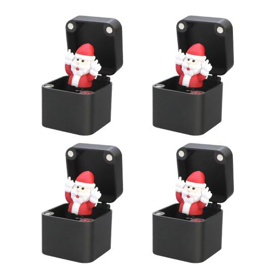 1/2/4Pcs Christmas Middle Finger In A Box Ornament Pop-up Santa Claus Reindeer Snowman Box Desktop Decoration Tricky Props Gag Prank Gift