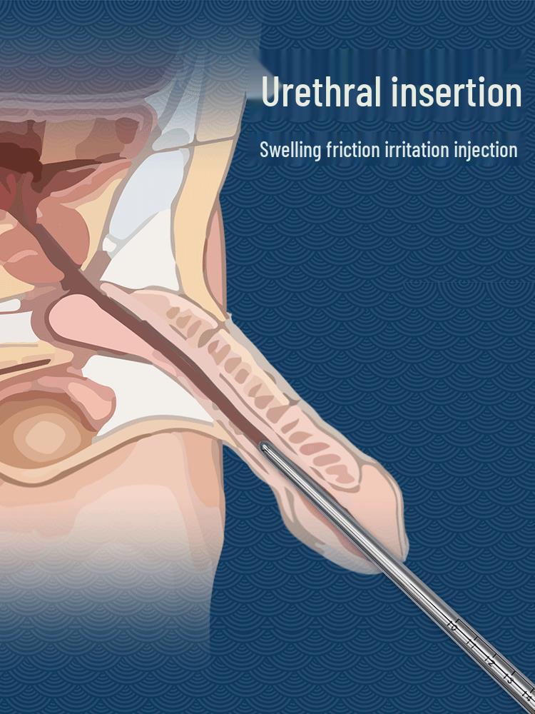 Metal Dowsing Rod Urethral Dilator & Masturbator Toy