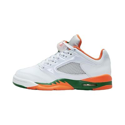 Air 5 Retro Low GS Hurricanes Adidași Copii Gri Fotbal-Gri Portocaliu-Strălucitor FQ1293-018