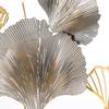 Large Metal Wall Art, Modern Hanging Wall Sculpture with Unique Multi-leaf Design