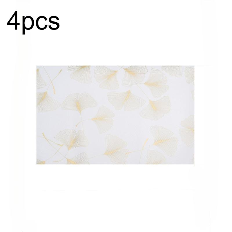 

4/8 шт. Утолщенные подкладки для холодильника с рисунком листьев гинкго, материал ЭВА, нескользящая подкладка для холодильника - Моющаяся, Прочная и влагостойкая