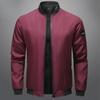 Spring and Autumn Casual Jacket Men's Casual Solid Color Jacket Lightweight Breathable Large Size Baseball Uniform Jacket