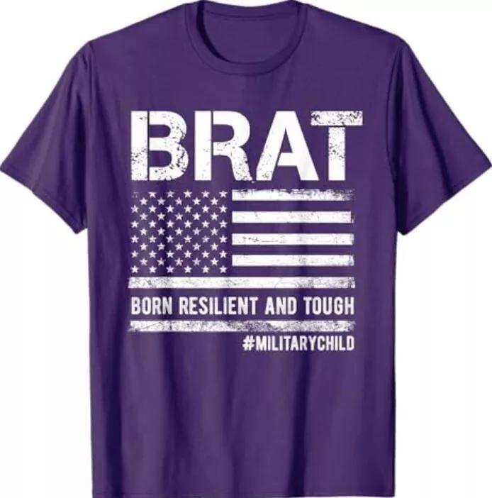 Military Child Month Military BRAT Born Resilent And Tough T-Shirt 3XL