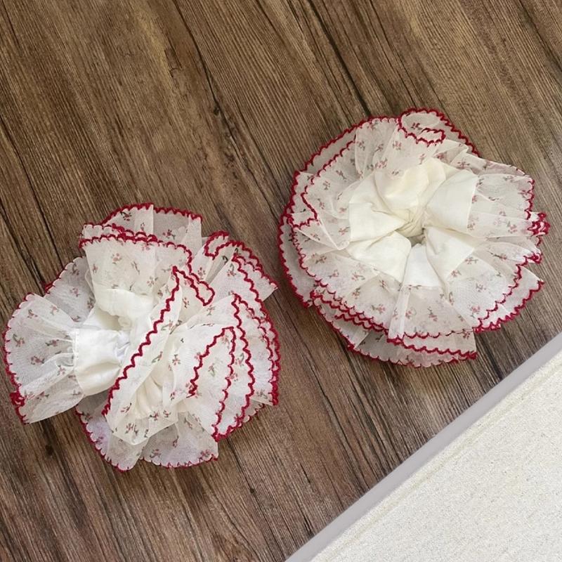Aesthetic Hair Scrunchies Women Elastic Lace Hair Ties Wedding Party Headwear