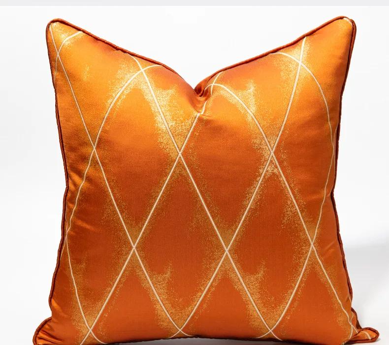1 PC Light Luxury Cushion Cover High Grade Jacquard Pillowcase 30x50/45x45/50x50CM Champagne Blue Home Hotel Bed Sofa Decoration