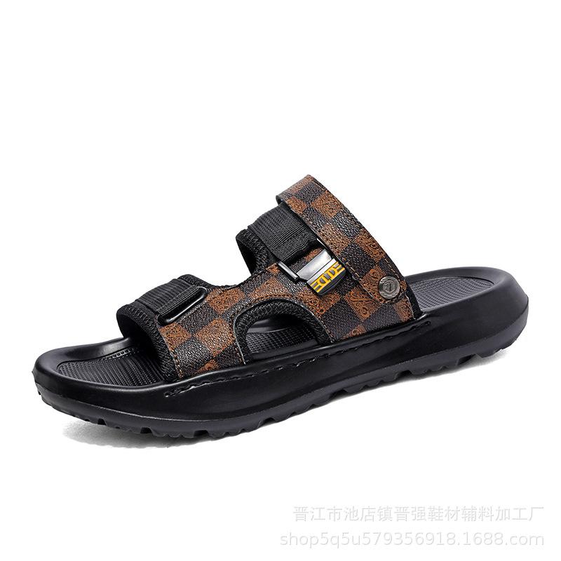 

Летняя мужская мода легкая мягкая подошва повседневные сандалии для выхода пляжная обувь мужские нескользящие легкие модные трендовые шлепанцы 45