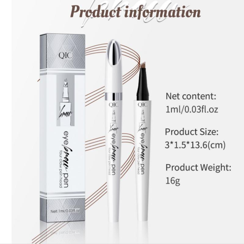 4 Headed Waterproof Eyebrow Pencil Smudge-Proof Long-Lasting Brow Pen for Precise Shaping Natural Look Women Eyebrow