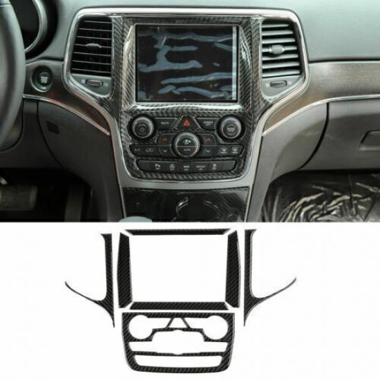 For Jeep Grand Cherokee 2014- Carbon Fiber Center GPS Navigation Panel Cover