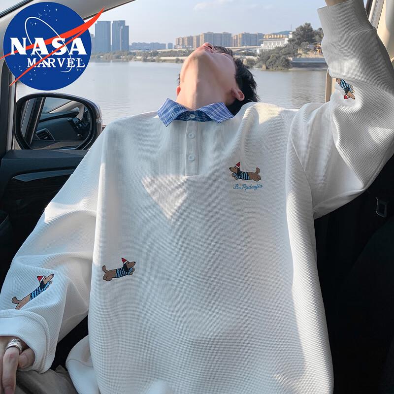 NASA MARVEL Unisex Long Sleeve Polo T-Shirt