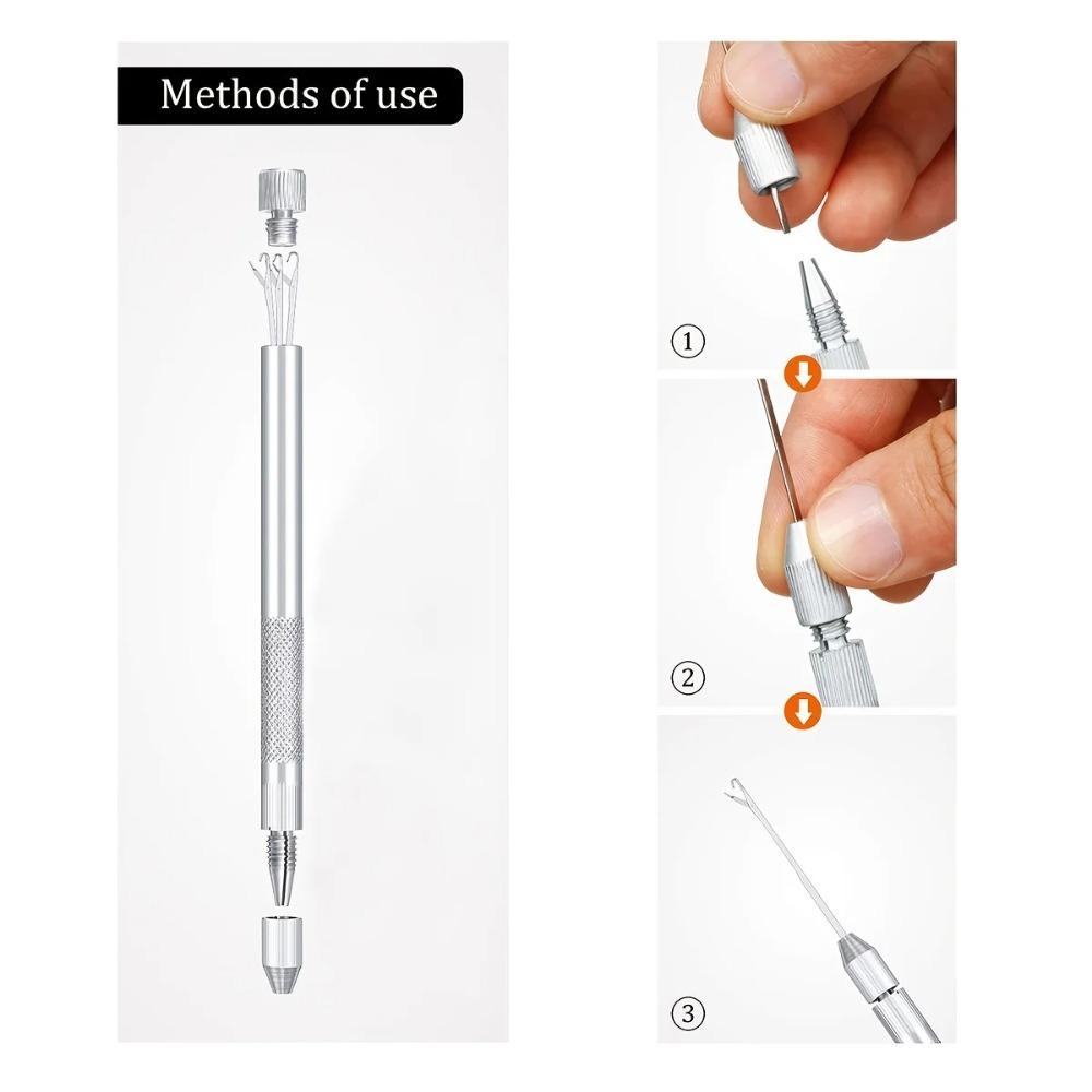 1 Set Metal Knitting Hooks Braid Maintenance Hair Extension Tools for Lace Wig Making
