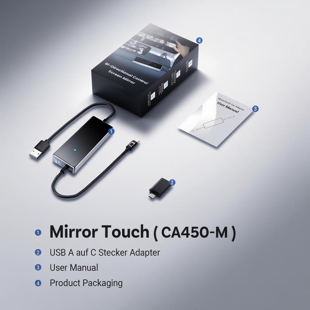 AUSATOYN Mirror Touch 2025 Wireless CarPlay Your Smartphone with Your Car Navigation Watch YouTube In the Watch Netflix In the Use a YouTube Playback