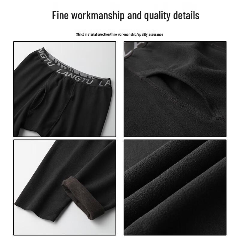 Dibinze Men's Plus Size German Velvet Thermal Pants