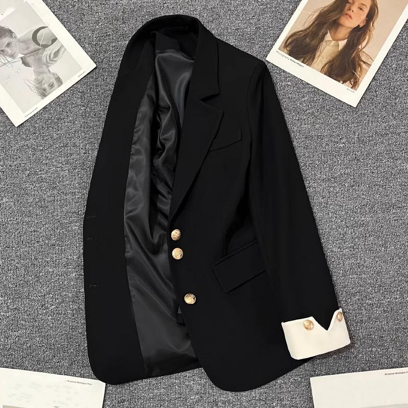 

Женский весенний повседневный темпераментный костюм высокого класса XXXL чёрный