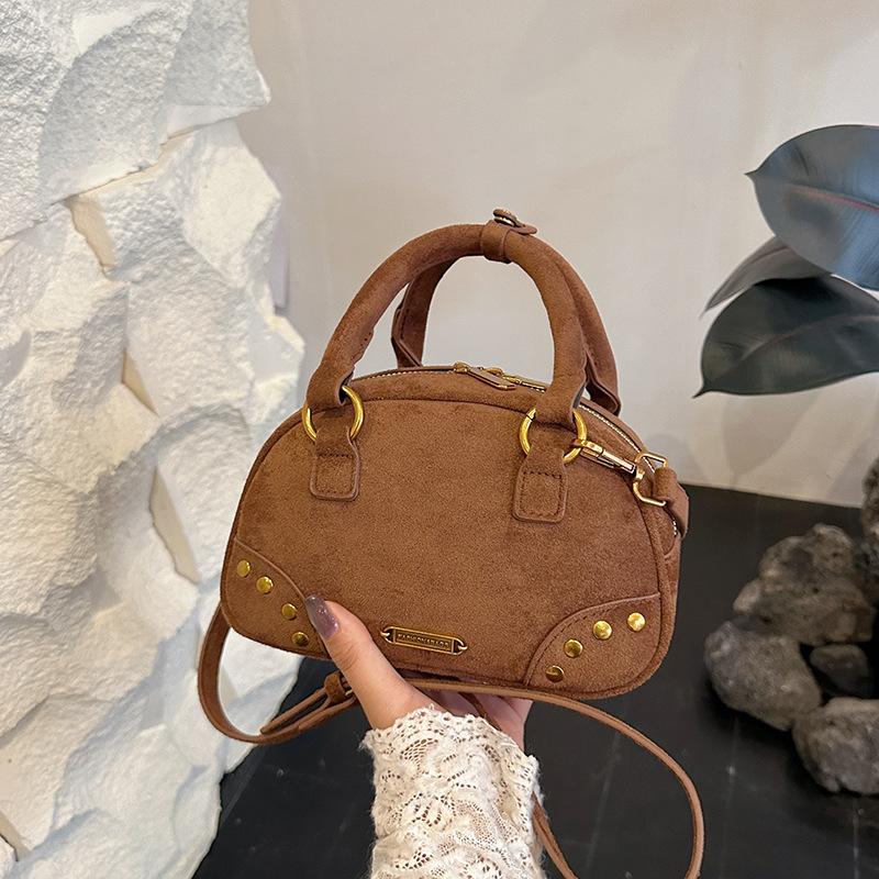 

Осенне-зимняя ретро замшевая сумка женская модная универсальная сумка-мессенджер портативная сумка для боулинга