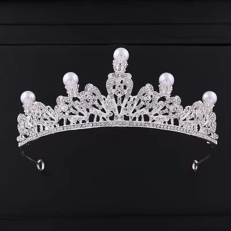 DIEZI Elegant Luxury Girls Crystal Bridal Tiara Crown Birthday Party New Fashion Bride Queen Headbands Hair Jewelry Accessories
