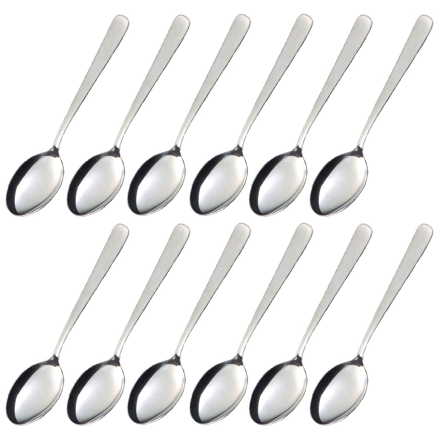 Nagao Lilac Dessert Set of Stainless Made in Japan Spoons, 12, 18-8 Steel,