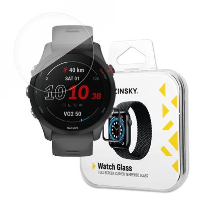 9H Tempered Glass for Garmin Forerunner 255 Full Glue Black Frame Screen Protector