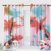 Tropical Coconut Tree Curtain Hawaii Landscape Printed Blackout Curtains Kitchen Living Room Bedroom Windows Drapes 2 Panel Set