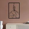 Metall Modern Minimalistisch Damen Wanddeko Abstrakte Linienkunst einer Tänzerin Einfache Linienmalerei für Schlafzimmer und Studio Zuhause