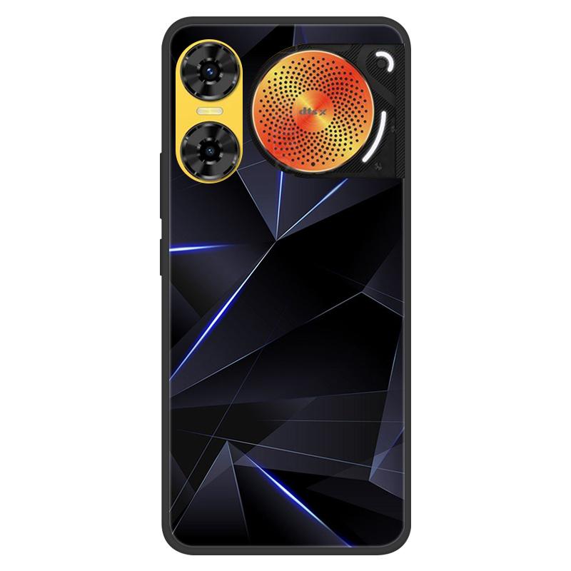 For ZTE Nubia Music 2 Case 2025 Soft Black Silicone Bumper Butterfly Painted Phone Cover for Nubia Music2 Cases Fundas Capa