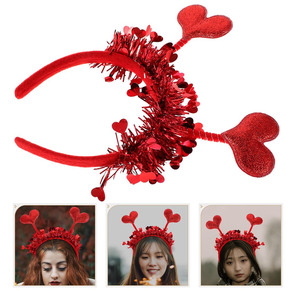 Valentine's Day Heart Headband Cute Festive Headwear Cupid Costume Accessory Christmas Valentines Day Props Hair Accessories