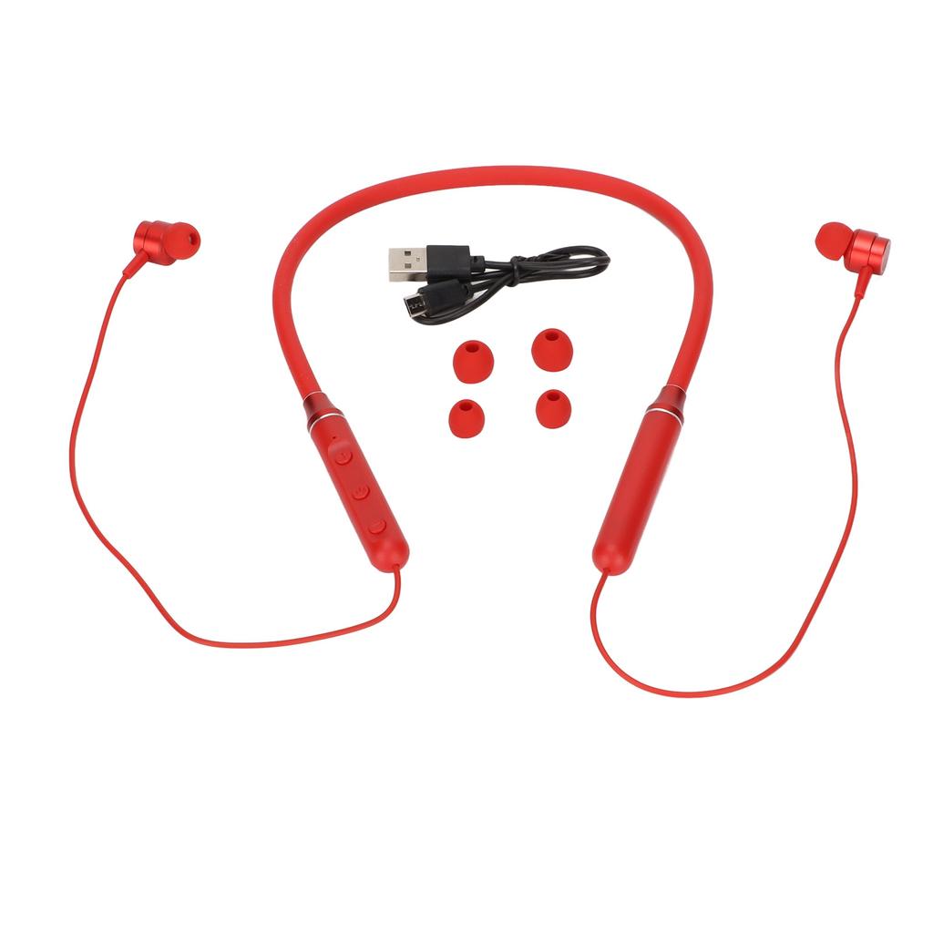 WSYD600 Bluetooth Neckband Headphones Wireless Stereo Headset for Sports Running Walking(Red )