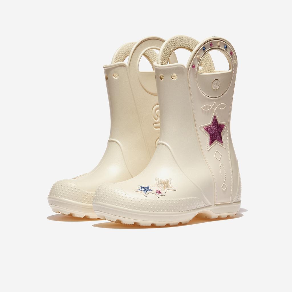 Crocs Handle It Western Metallic Boots Kids [CRS212546-SUMMIT WHITE]