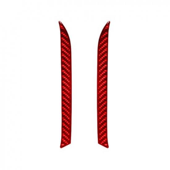 2Pcs For Volkswagen Tiguan 13-17 Red Carbon Fiber Front Door Panel Frame Cover