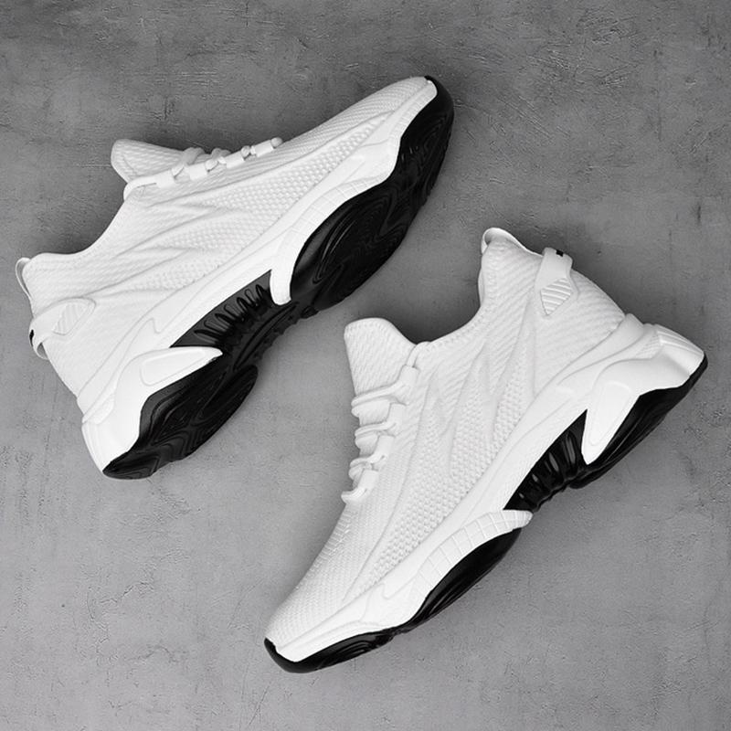 Men'S 10cm Invisible Height Boost Sneakers Breathable Mesh Knit Upper Lightweight Elevator Shoes Comfort Casual Walking Trainers