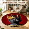 Round Rug Custom NameKendrick Lamar Pattern Non Slip Carpet Home Floor Decor