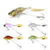 13,6 g/44 mm esca finta Spin paillettes metallo resistente gancio triplo VIB esca attrezzatura da pesca