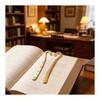 3 Colors 10 Pcs 81mm Bookmark Charms with Hole for Handmade Jewelry Accessories, Planners, Books (Bronze)