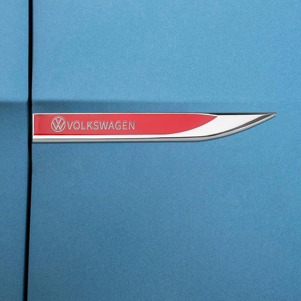 Car Metal GTI GTD R Line Logo Side Body Fender Emblem Sticker For Volkswagen VW Rline GTI Golf 5 7 Caddy Passat B6 Tiguan Polo Ev6
