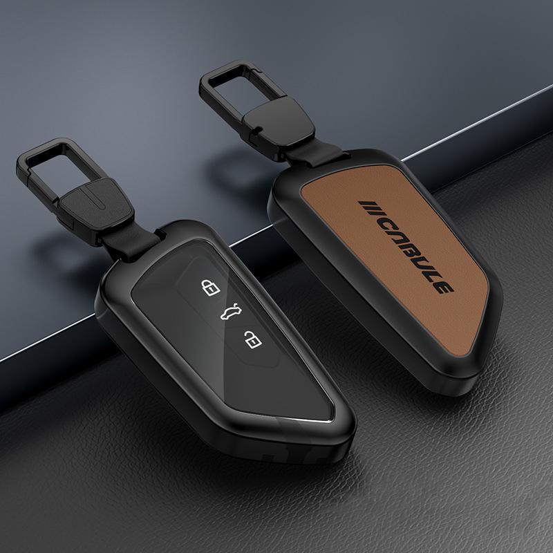 Styling Mouldings Car Aluminium Alloy+TPU Key Fob Cover Case For VW Volkswagen Golf 8 Mk8 New Skoda Octvia 3/4/5Buttons 2020 202